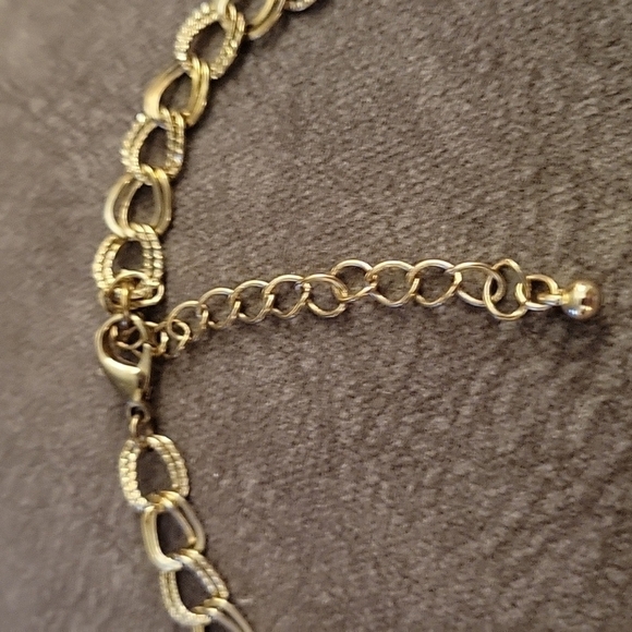 VTG Mint Teardrop Floral Bib Chain Necklace - Picture 7 of 7